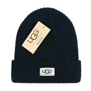 UGG Black Skull Cap Cuffed Beanie Adult One Size Fits Most